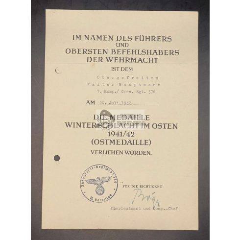 5 kitüntetés adományozó egy személyhez - Walter Hauptmann