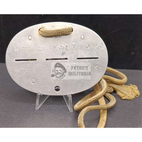 Wehrmacht dogtag - Kraftfahr Ers. Abt. 7.
