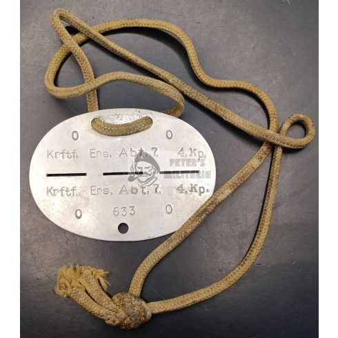 Wehrmacht dogtag - Kraftfahr Ers. Abt. 7.