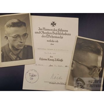 Vaskereszt II. osztály adományozó, fotókkal - GOEBBELS