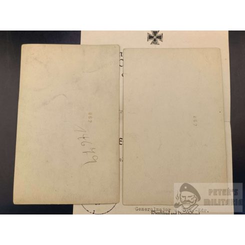 Vaskereszt II. osztály adományozó, fotókkal - GOEBBELS