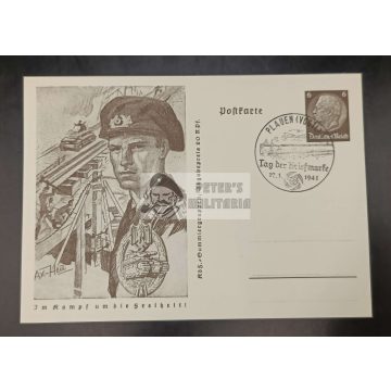   Páncélos képeslap 1941 - Panzer - Im Kampf um die Freiheit / Plauen