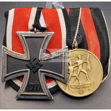 Vaskereszt II. osztály és Szudéta medál parádépánt
