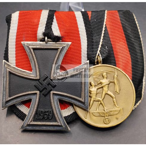 Iron Cross II. Class and Sudetenmedal medal bar