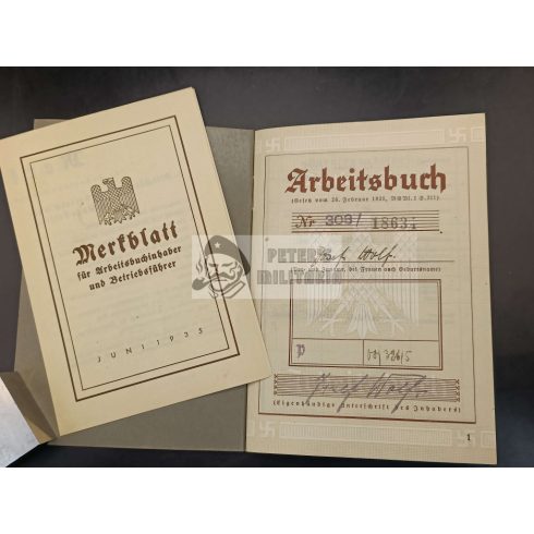 Arbeitsbuch / Munkakönyv 1-es típus / Wolf Josef