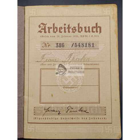 Arbeitsbuch / Munkakönyv 2-es típus / Franz Trinka