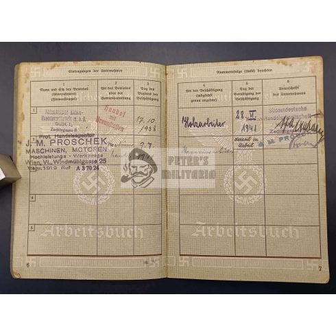 Arbeitsbuch / Munkakönyv 2-es típus / Franz Trinka