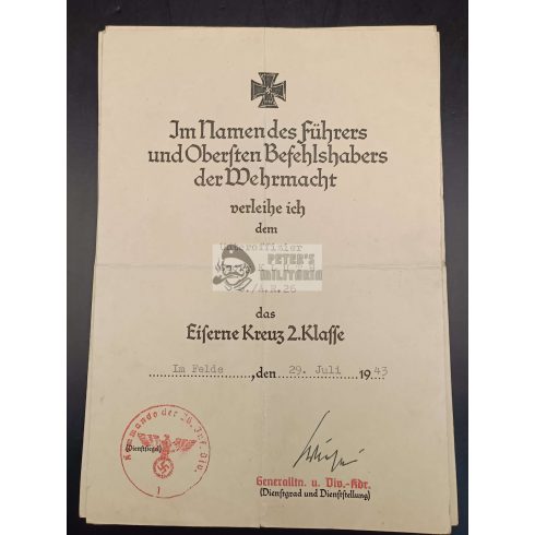 Tüzér kitüntetés adományozók egy személyhez - Vaskereszt, Keleti Front, Sebesülési