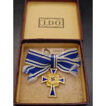   Anyasági Kereszt Arany fokozat miniatűr "L/11" W. Deumer - LDO dobozban