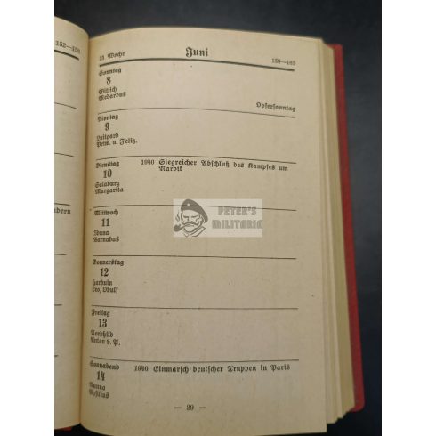 NSKOV zsebnaptár miniatűrrel / 1941 
