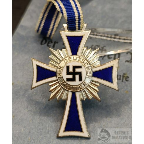 Anyasági Kereszt Ezüst fokozat adományozási tasakkal - J.E. Hammer & Söhne