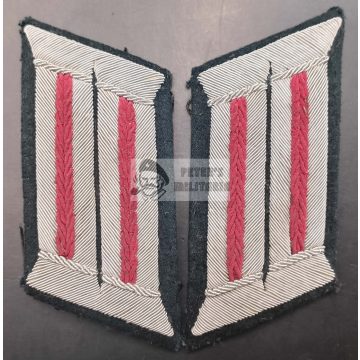   Officer collar tabs, with Carmine red branch-of-service color.