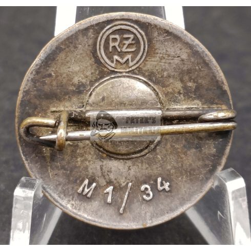 NSDAP tagsági jelvény "M1/34" - Karl Wurster, Markneukirchen