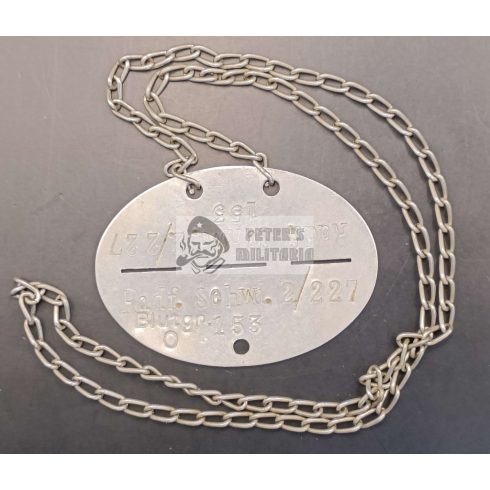 Wehrmacht ID Tag – 227th Bicycle Battalion