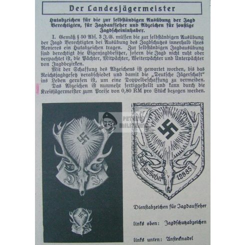 Deutsche Jägerschaft tagsági jelvény "Ges. Gesch"