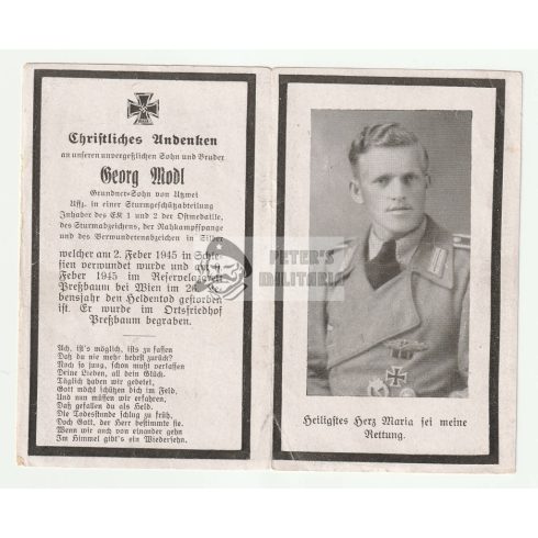 Közelharcpántos STUG halálozási értesítő