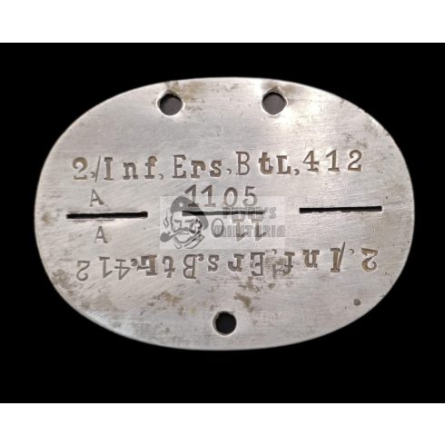 Wehrmacht dogtag - Infanterie Ers. Btl. 412