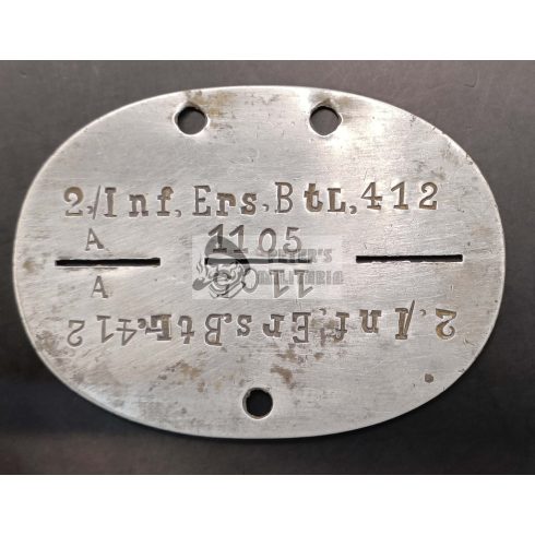 Wehrmacht dogtag - Infanterie Ers. Btl. 412