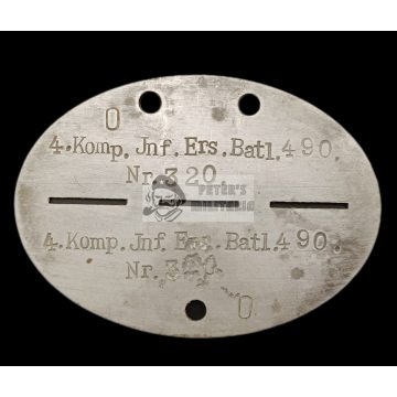 Wehrmacht dogtag - Inf. Ers. Batl. 490