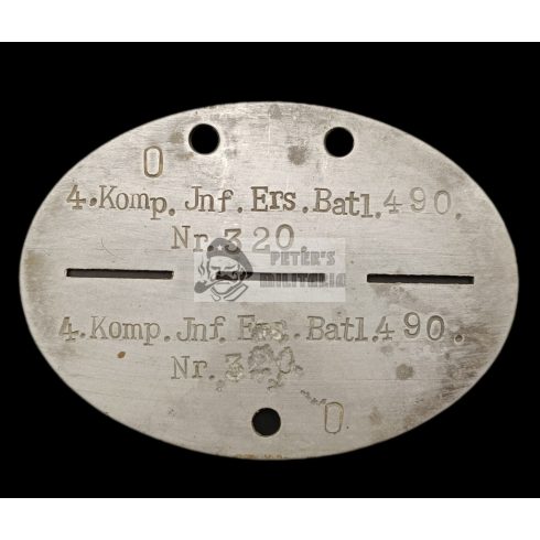 Wehrmacht dogtag - Inf. Ers. Batl. 490