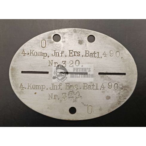 Wehrmacht dogtag - Inf. Ers. Batl. 490