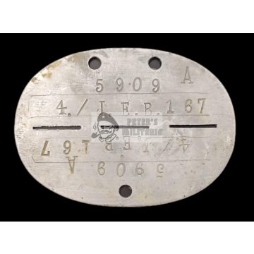 Wehrmacht dog tag - Infanterie Ers. Btl. 167