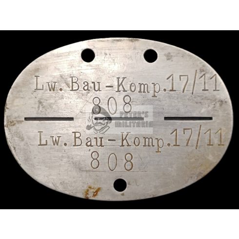 Luftwaffe dogtag - L.W. Bau Kompanie 17./11 