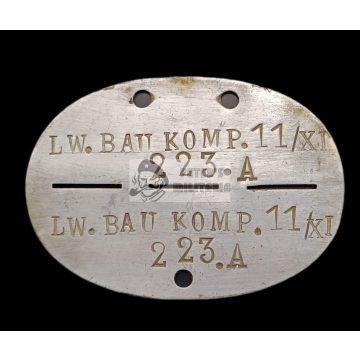 Luftwaffe dogtag - L.W. Bau Kompanie 11./XI