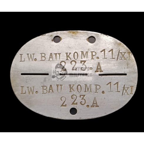 Luftwaffe dogtag - L.W. Bau Kompanie 11./XI