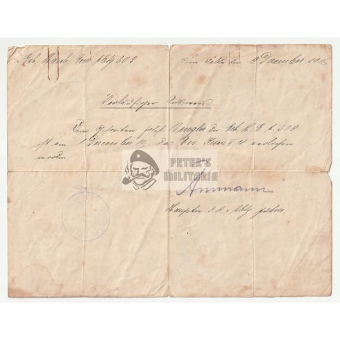 I. világháborús papír hagyaték - 8 kitüntetés adományozó