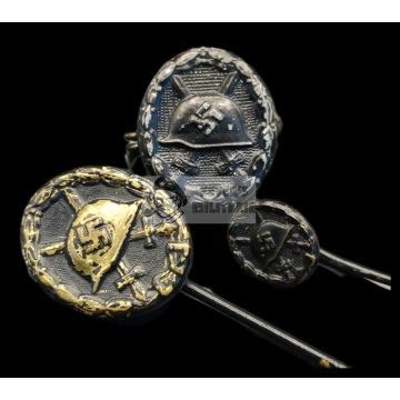 Fekete Sebesülési jelvény miniatűrök 
