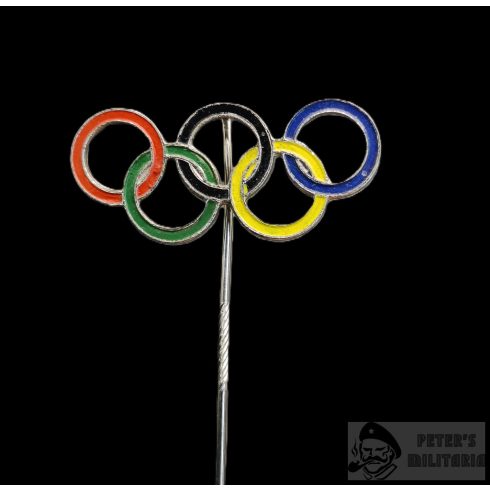 Olimpiai ötkarika kitűző tűvel "Carl Poellath"