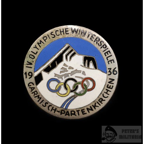 Garmisch - Partenkirchen 1936 téli Olimpia kitűző "Carl Poellath"