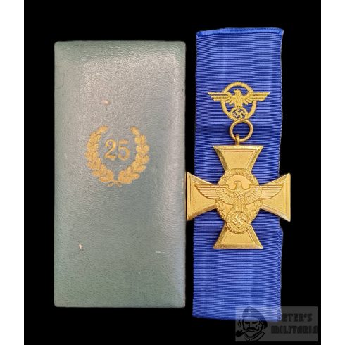 Polizei 25 éves szolgálati jel dobozában