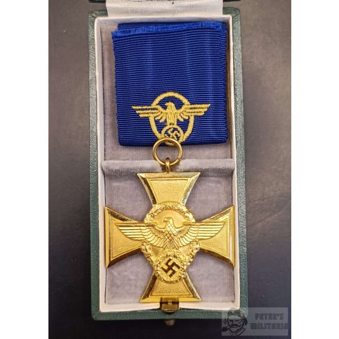 Polizei 25 éves szolgálati jel dobozában