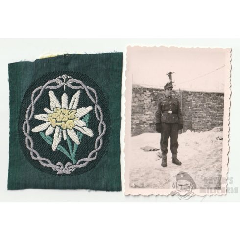 Gebirgsjäger Edelweiss sleeve insignia with wear photo