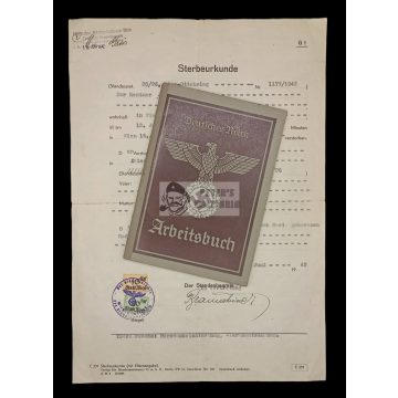 Arbeitsbuch - Kargl Berta + Sterbeurkunde