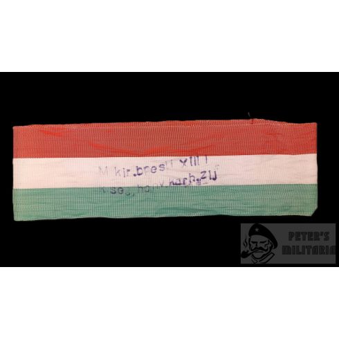 Hungarian Royal Budapest XIII/1 Auxiliary Honvéd Security Battalion Armband