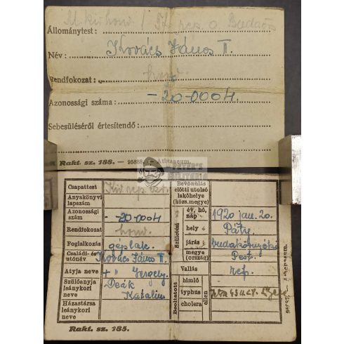 Royal Hungarian Air Force Identification Tag