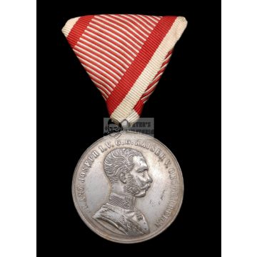   Ferenc József Nagyezüst Vitézségi Érem - "101/ III. tisztjeitől" gravírozással