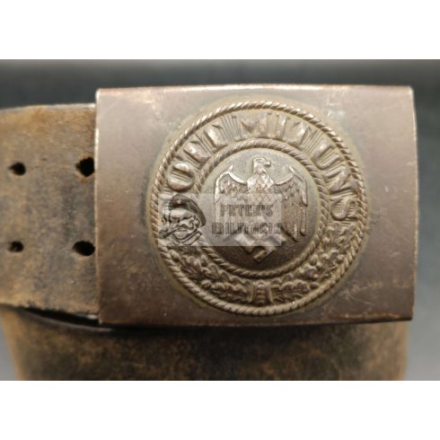 Wehrmacht Steel combat buckle with belt – E. Schneider 1941