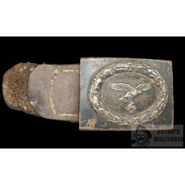 Luftwaffe belt buckle with leather tab - Berg & Nolte 