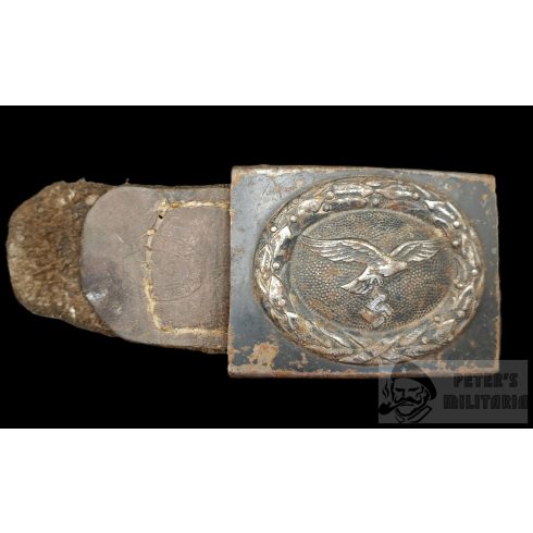Luftwaffe belt buckle with leather tab - Berg & Nolte 