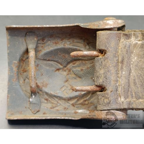 Luftwaffe belt buckle with leather tab - Berg & Nolte 