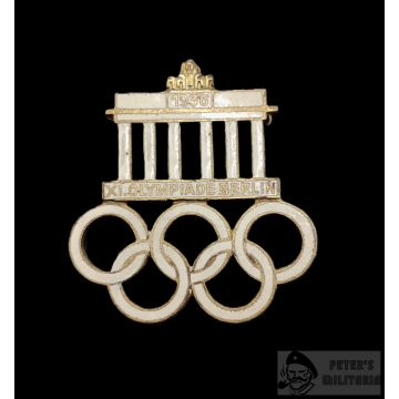   XI. Olympiade Berlin - látogatói kitűző "Paulmann & Crone"
