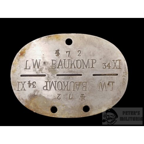 Luftwaffe azonosítójegy - L.W. Bau Kompanie 34/XI.