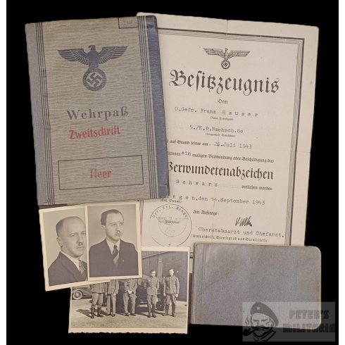 Wehrpass, Sebesülési adományozó és fotók - Franz Hauser