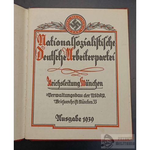 NSDAP piros párttagsági könyv - Josef Rötzer