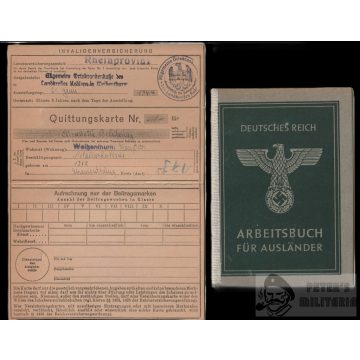 Ritka Arbeitsbuch für Ausländer - Koblenz 1944