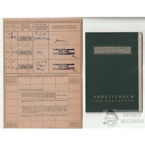 Ritka Arbeitsbuch für Ausländer - Koblenz 1944